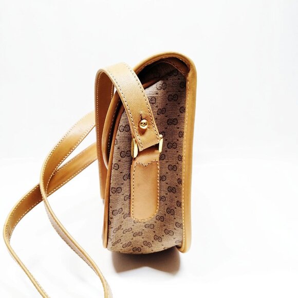 Authentic Gucci Shoulder Bag Sherry Line Brown PVC mn424-120625 - Picture 3 of 16